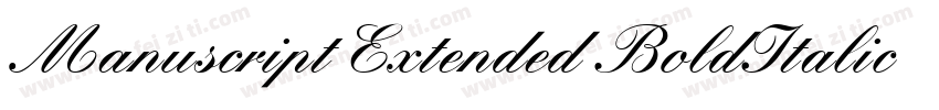 Manuscript Extended BoldItalic字体转换
